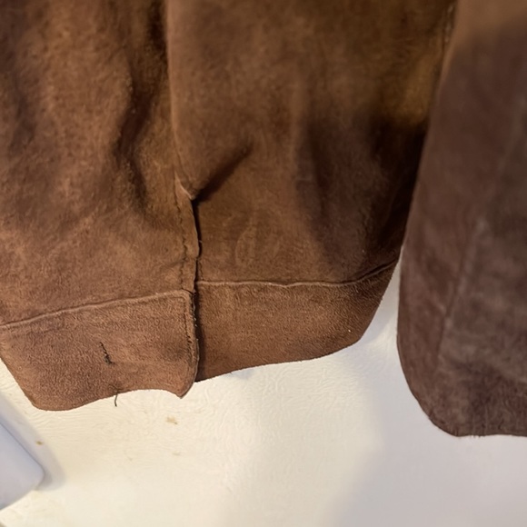 J Khaki Brown Suede Leather Women’s Jacket LS Size XL - Picture 5 of 5